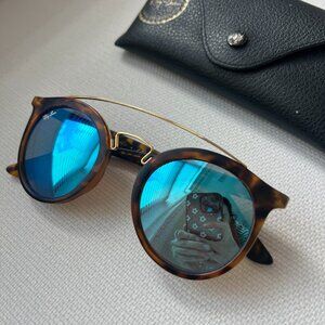 Ray Ban Havana Sunglasses Blue Polarized